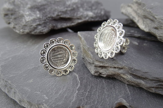 Stunning Silver CZ Stud Earring - 0595S