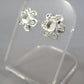 Silver Studs Flower Earrings - 0610S