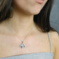 Solid Silver Shamrock Necklace - 0617S
