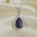 Rope Edge Teardrop Sterling Silver Memorial Pendant