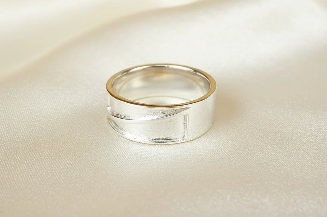 Gents solid silver Chanel Ring - 0626N