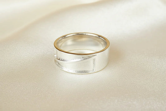 Gents solid silver Chanel Ring - 0626N