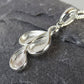 Solid Silver triple tear drop necklace - 0629S
