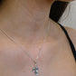 Solid Silver triple tear drop necklace - 0629S