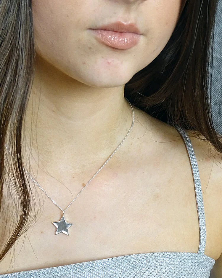 Solid Back Silver Star - 0694S