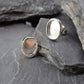 Silver 8x6 Cup Ear Stud - 0797
