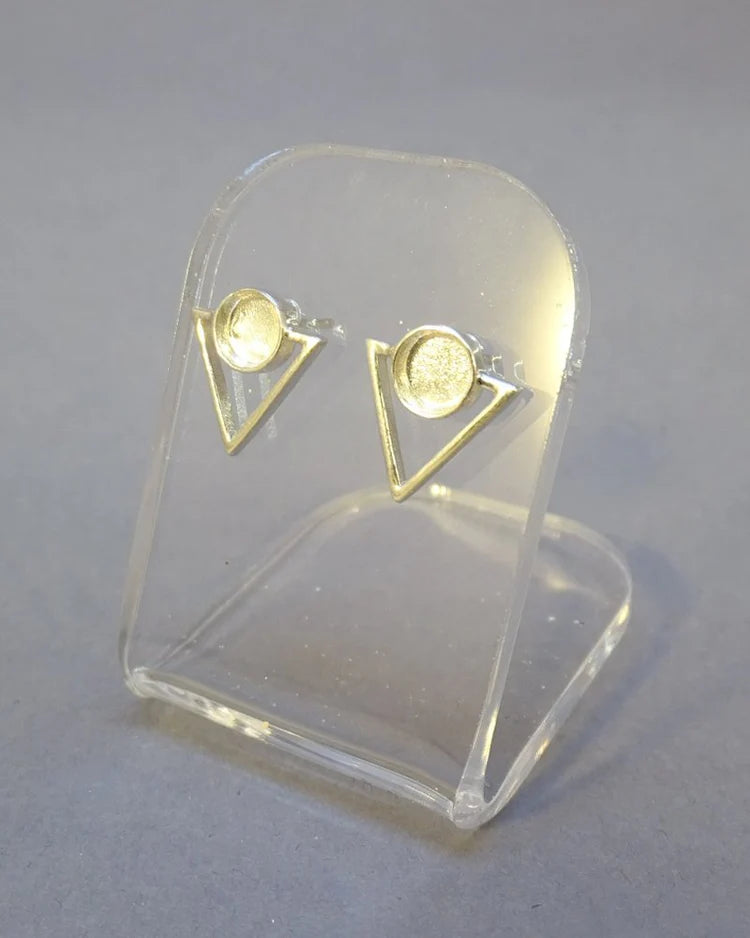 Silver Triangle Studs - 0806S