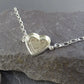 Simple Silver Heart Bracelet With Solid Back - 0817S