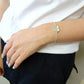 Simple Silver Heart Bracelet With Solid Back - 0817S