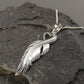 Solid Silver Feather Heart Necklace - 0846S