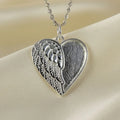 Angel Wing Heart Sterling Silver Memorial Pendant