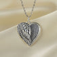 Winged Angel Heart Necklace - 0848S