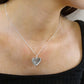 Winged Angel Heart Necklace - 0848S
