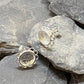 Solid Silver frill edge stud earring - 0909S