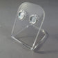 Solid Silver frill edge stud earring - 0909S