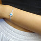 Silver Bracelet with a cz surround - 0944S