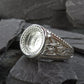 Gent Heavy Silver 925 ring with patterned Sides - 0988S