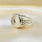 Gent Heavy Silver 925 ring with patterned Sides - 0988S