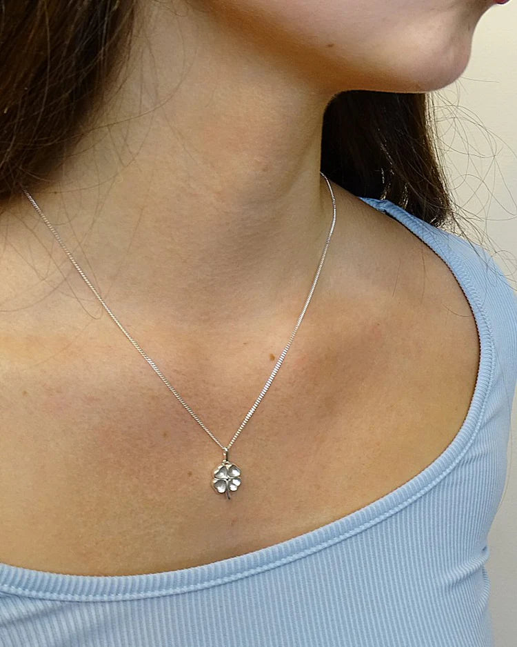 Solid Silver Four Leaf Clover - 1001S