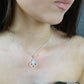 Silver Teardrop Pendant Blank with CZ Set Encrusted loops - 1005S