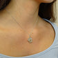 Solid Silver Dog Paw Necklace - 1007S