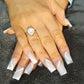 Solid Silver Tear Drop Ring  - 1018J