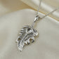 Silver feather style Necklace - 1025S