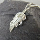 Silver feather style Necklace - 1025S