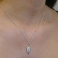 Silver feather style Necklace - 1025S