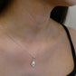 Silver kite shape Necklace - 1029