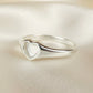 Ladies silver heart ring  - 1037J