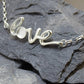 Silver Bracelet With Love script - 1038S