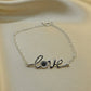 Silver Bracelet With Love script - 1038S