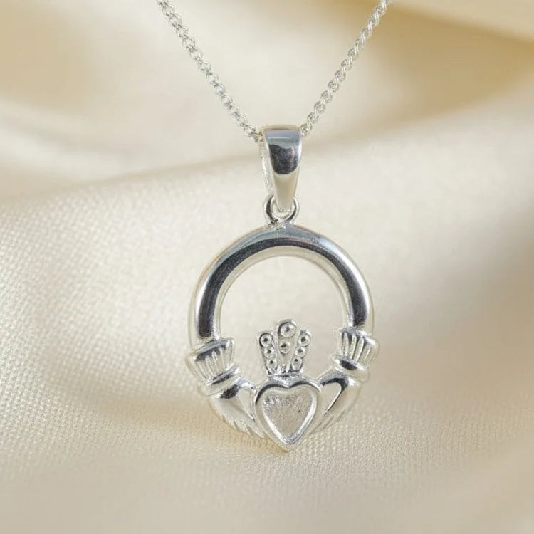 Claddagh Sterling Silver Memorial Pendant