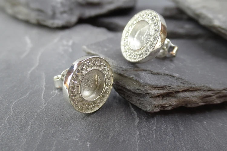Silver Studs With CZ - 1042S
