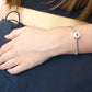 Silver Bracelet Charm with CZ Surround - 1047S