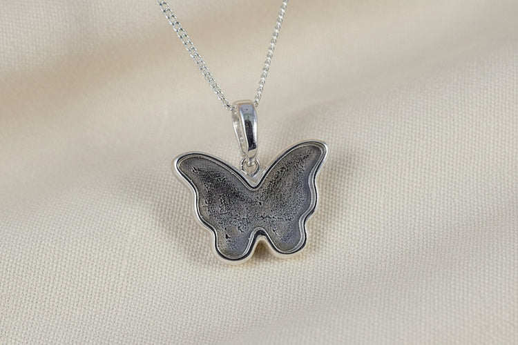 Solid Silver Butterfly Necklace - 1060S