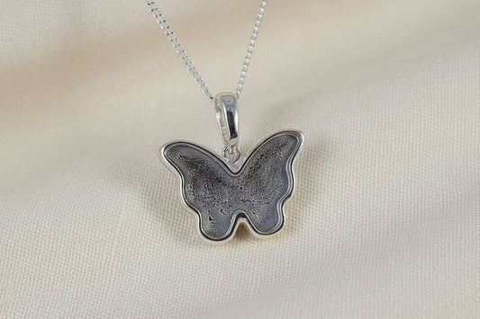 Solid Silver Butterfly Necklace - 1060S