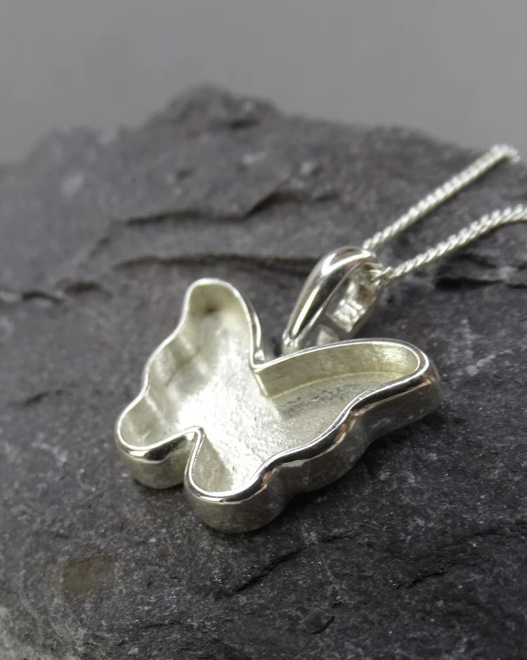 Solid Silver Butterfly Necklace - 1060S