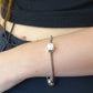 Solid Silver Dog Paw Charm memorial Bangle Bead - 1063S
