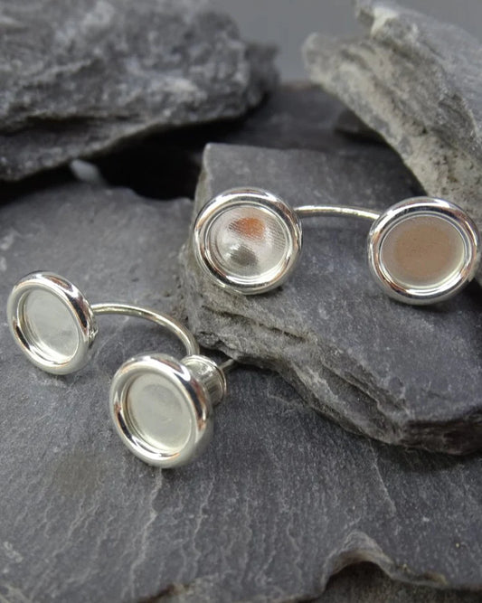 Silver Ear Stud two part - 1065S