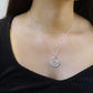 Solid Silver Ocean Wave Necklace - 1071S