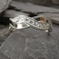 Solid Silver Entwinned CZ Ring  - 1076M
