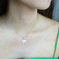 Silver Heart Necklace With CZ Surround - 1078S