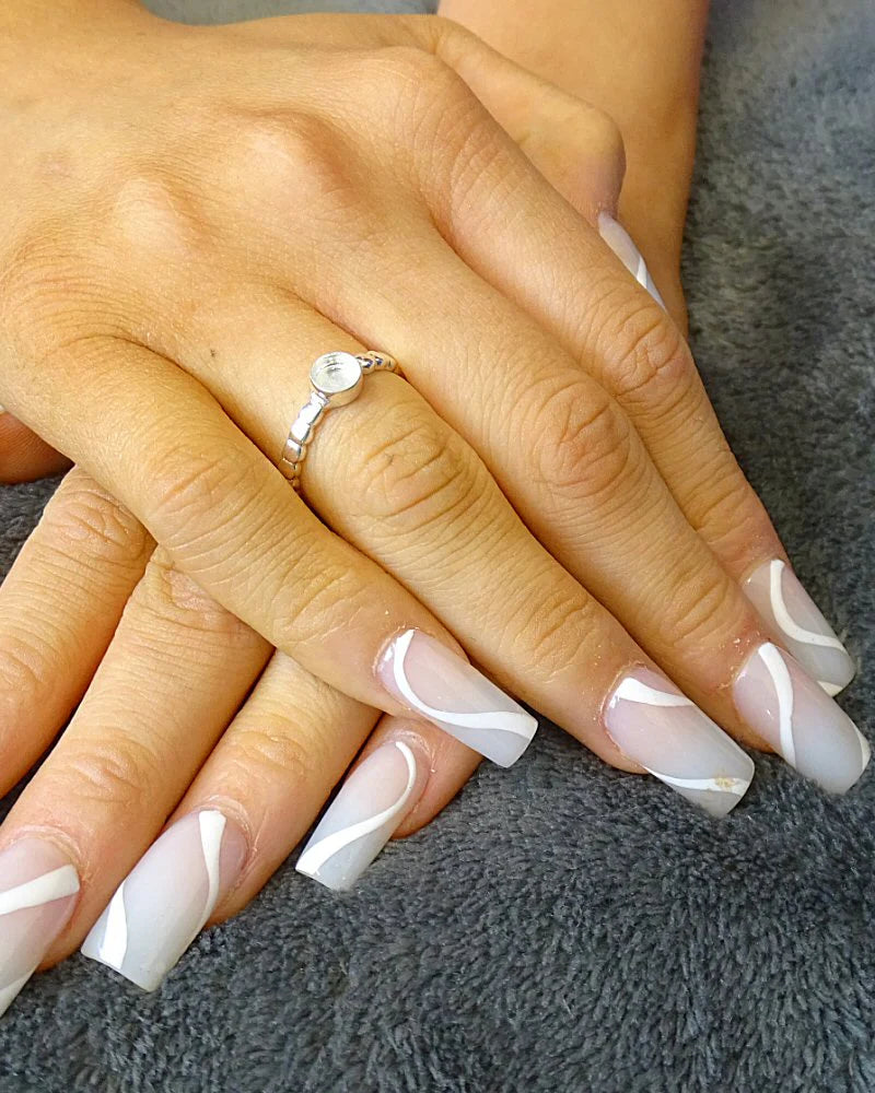 Silver Bobble Shank Ring - 1080J