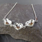 Three Stone Heart Bracelet - 1083S