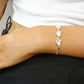 Three Stone Heart Bracelet - 1083S
