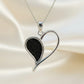 Stunning Silver Heart Necklace - 1088S