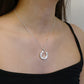 Silver equestrian Horse Shoe Necklace - 1097s