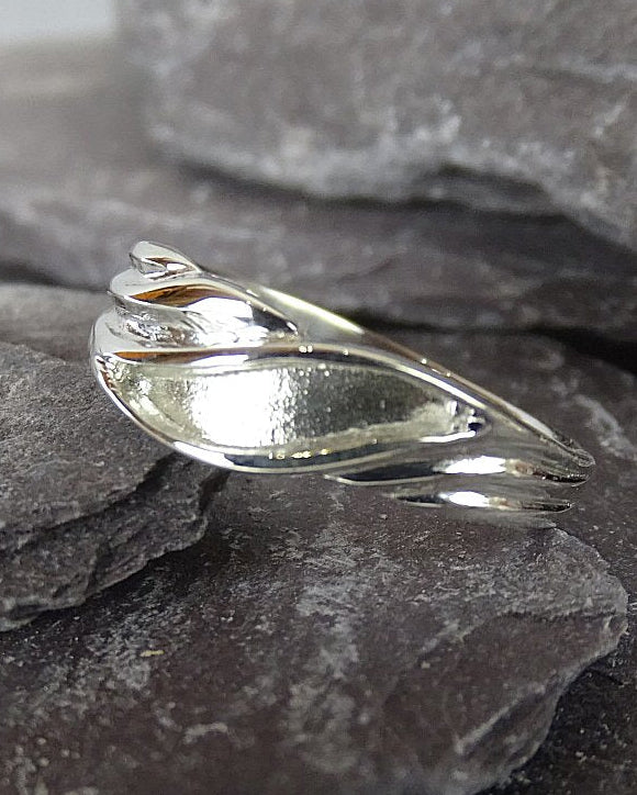 Silver swirl ring - 1098J